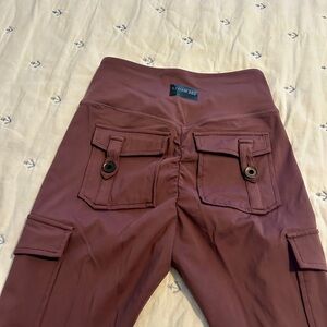 High-Waisted Burgundy Leggings